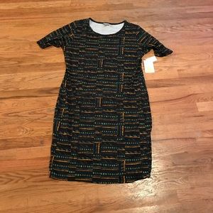 LuLaRoe Julia *NWT* 3x dark blue background