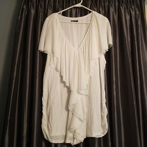 White Layered Ruffled Hot Date shirt