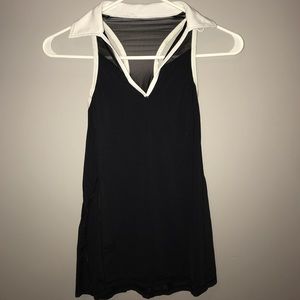 Black and white golf tank top