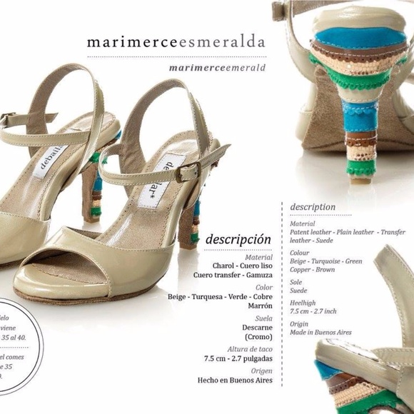 Debailar tango shoes / suede sole Size 7.5 - Picture 3 of 6