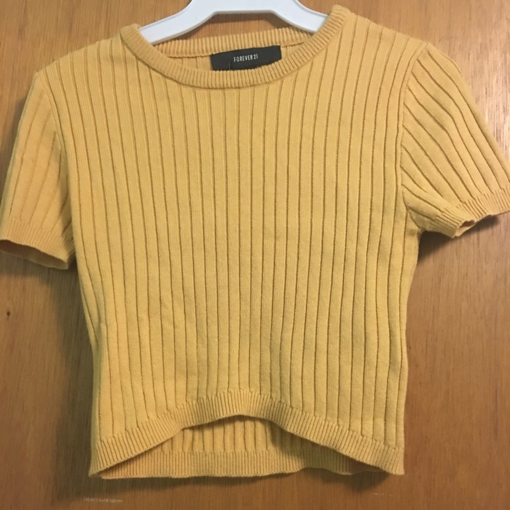 Yellow crop top