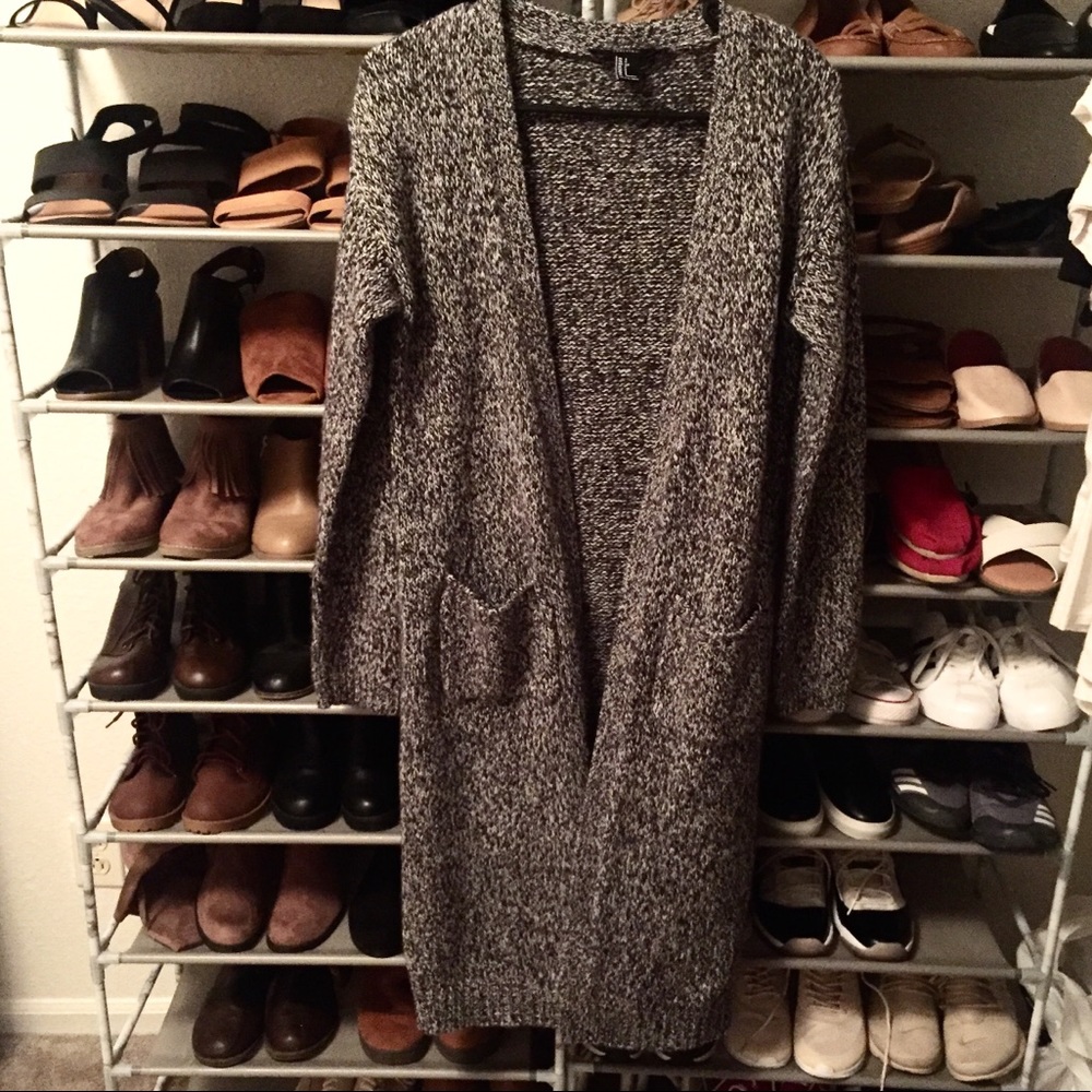 Marble longline cardigan