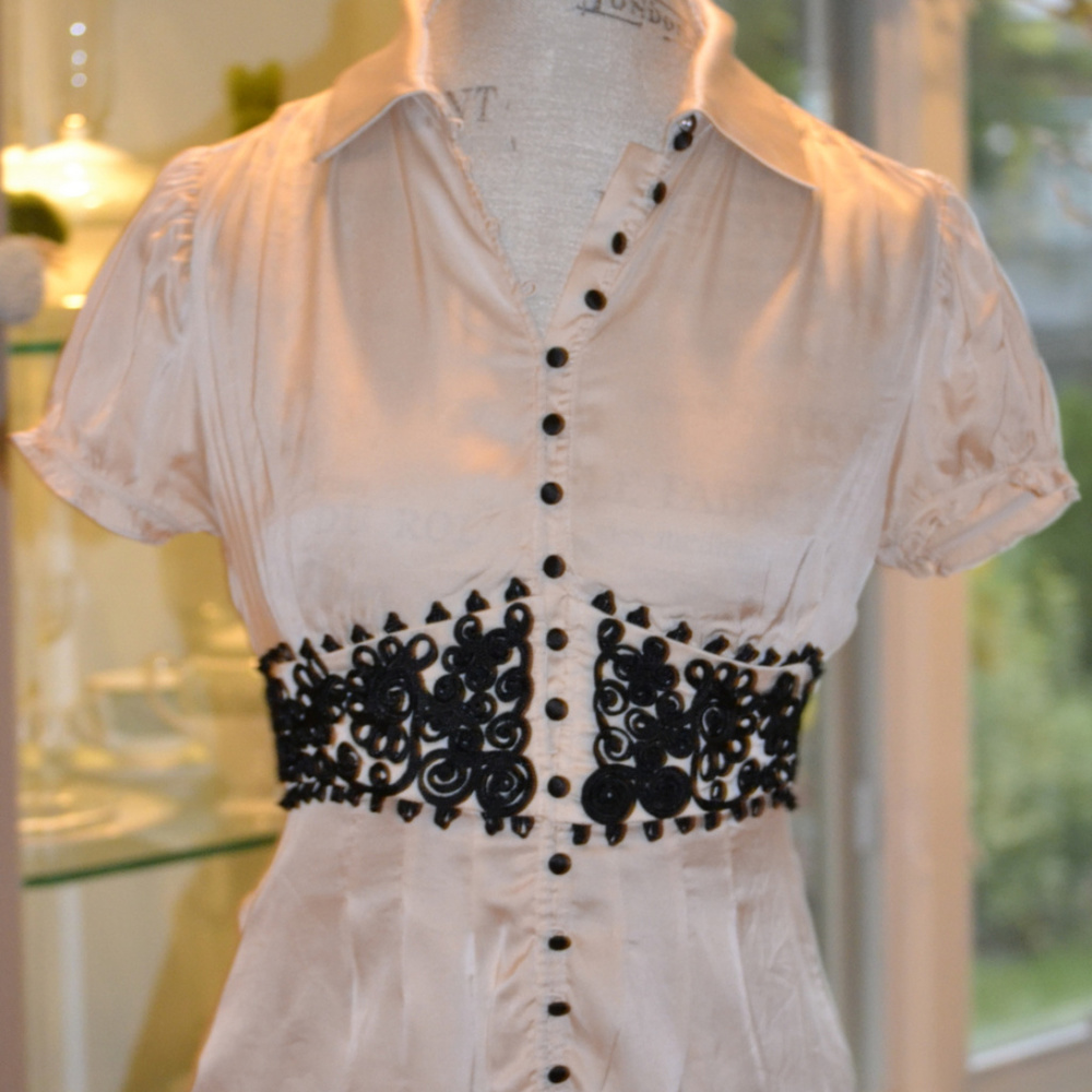 Beautiful silk Bebe blouse