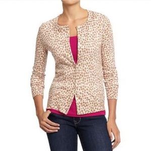 Old Navy Brown/Cream Giraffe Animal Print Cardigan