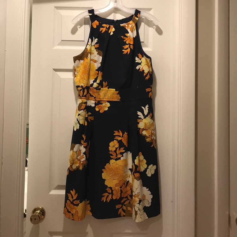 Dress Barn navy dress with pockets