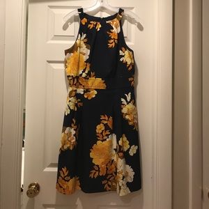 Dress Barn navy dress with pockets