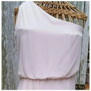 Blush Pink Chiffon Cocktail Dress