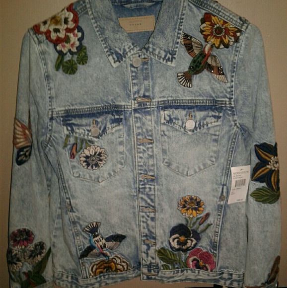 Blank NYC Jackets & Blazers - Blanknyc embroidered denim jacket