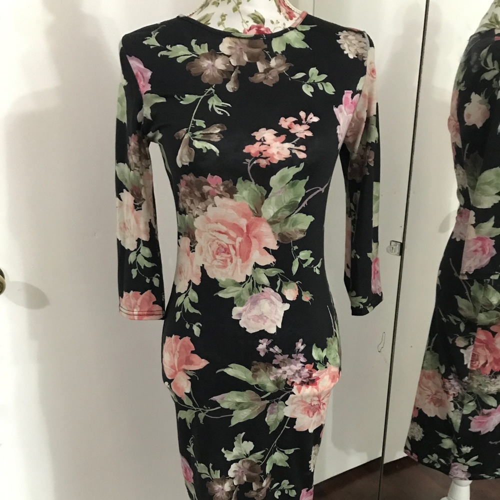 Floral bodycon dress by Asos