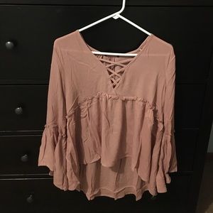 NWT! Forever 21 Ruffle-Trim babydoll top