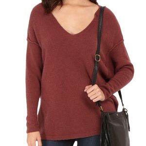 Free People Softly Vee wool sweater small