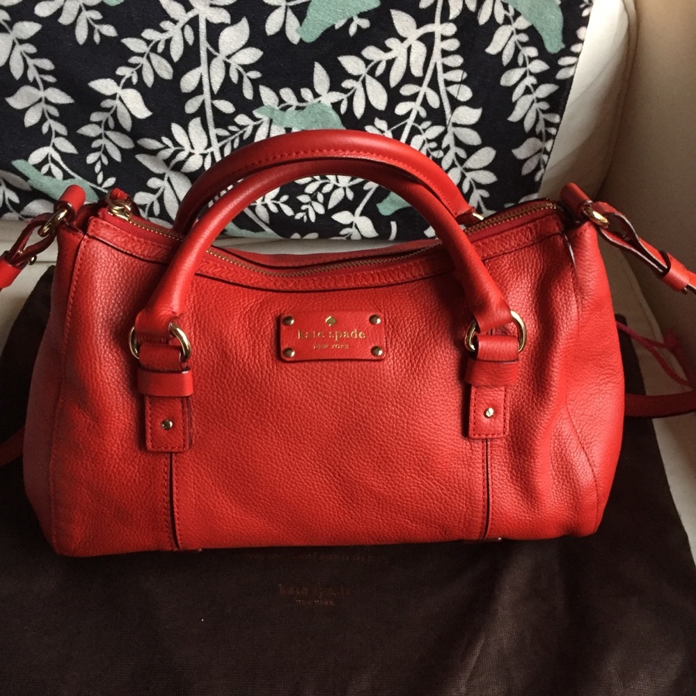 Kate Spade Medium Red Leather Satchel