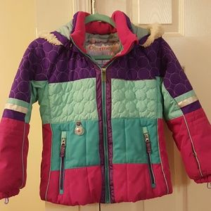 Girls size 8 obermeyer ski coat