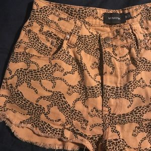 MINKPINK Cheetah Short Shorts