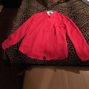 Ann Taylor - Red Dress Shirt