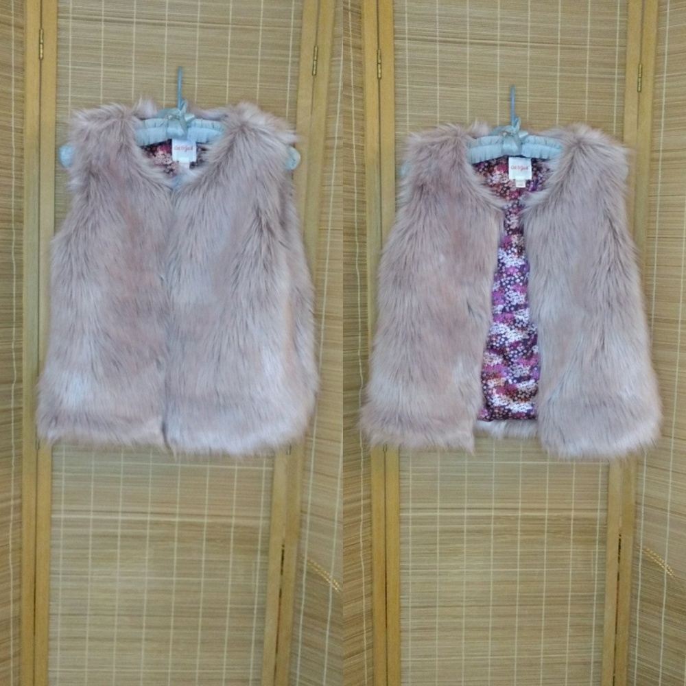 Cat & Jack Faux Fur Sleeveless Coat