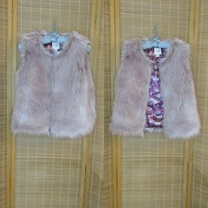 Cat & Jack Faux Fur Sleeveless Coat