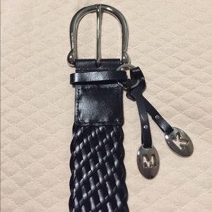 Michael Kors Black Genuine Bonded Leather Belt