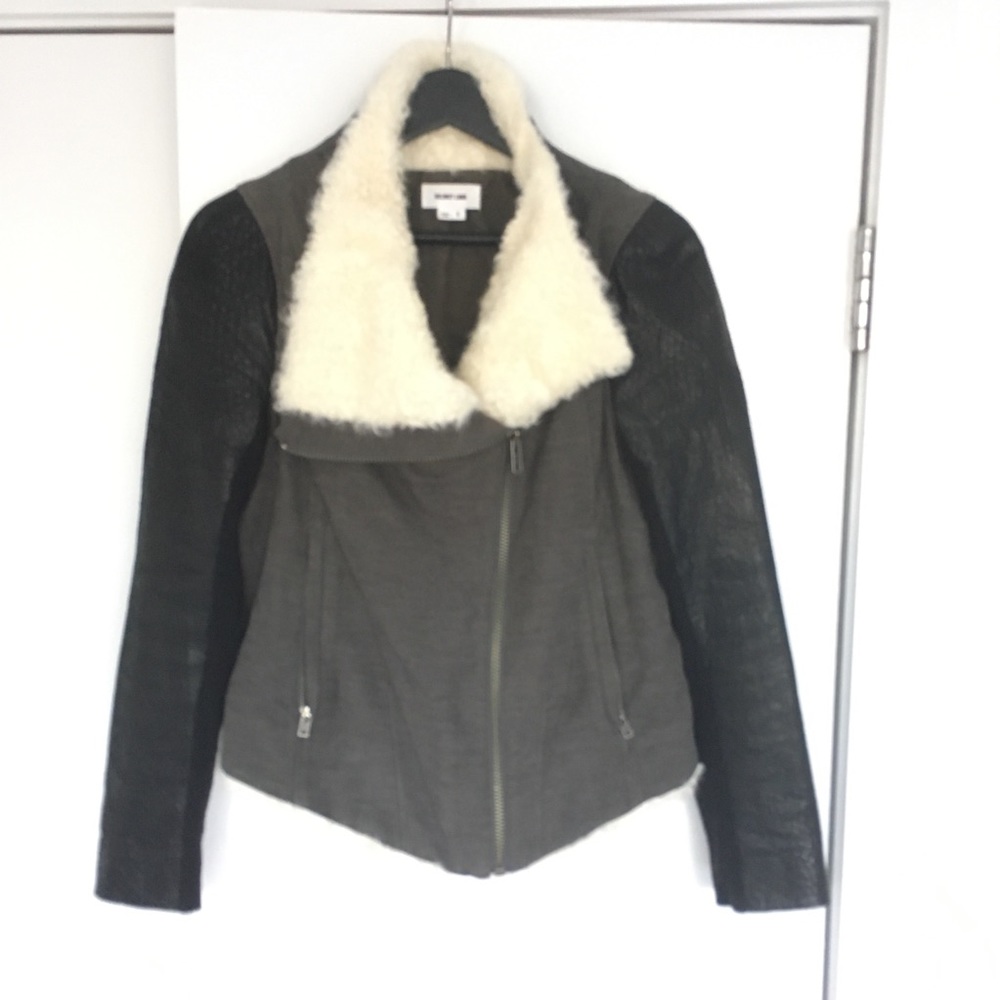 Helmut Lang chasm shearling collar jacket size S