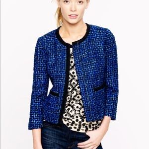 J. Crew Lady jacket in blue tweed Sz 8