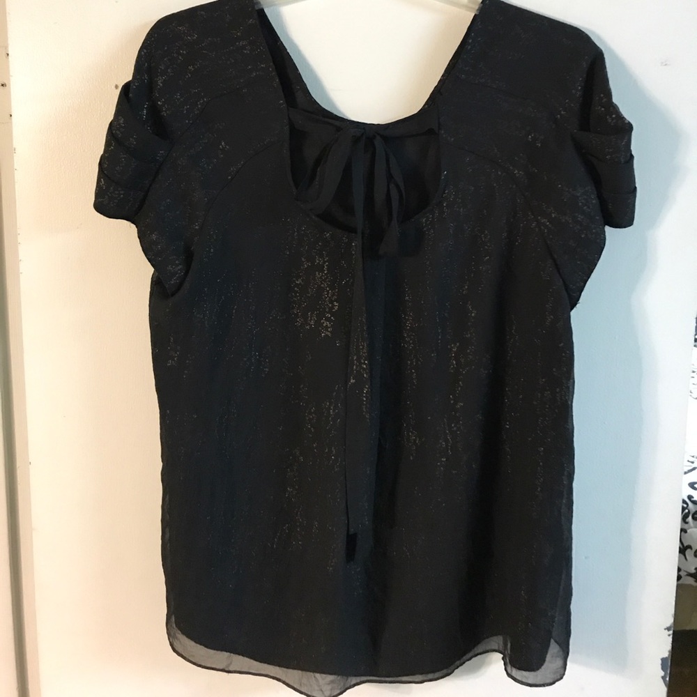 Black with gold sparkle shirt