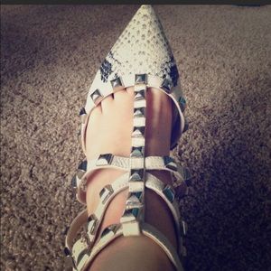 BCBG Snakeskin Heels