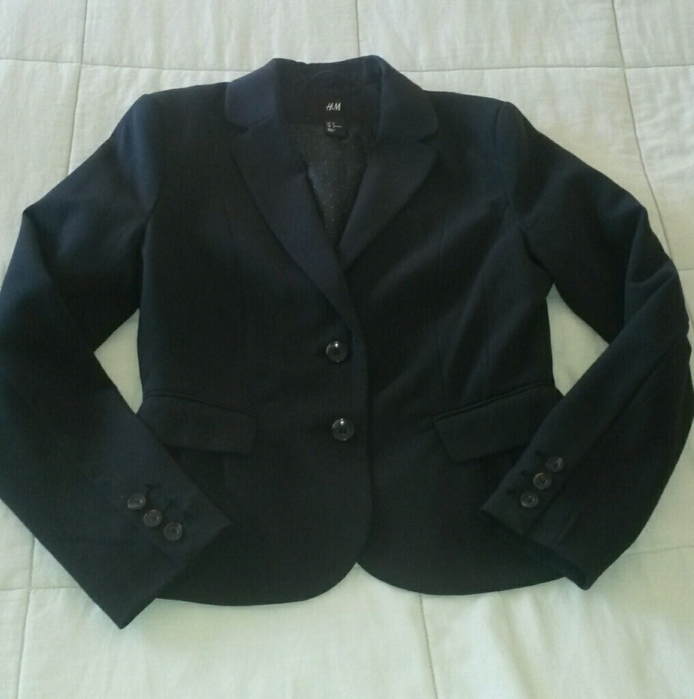 H&M black two button blazer 6