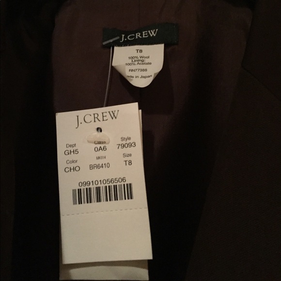 SOLD: J. CREW Brown Wool Pant Suit - Picture 5 of 6