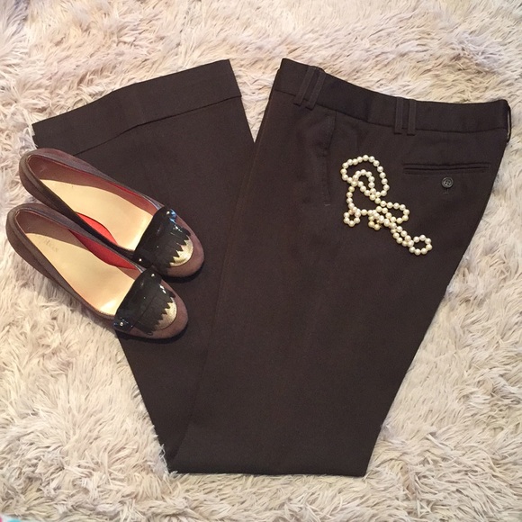 SOLD: J. CREW Brown Wool Pant Suit - Picture 2 of 6