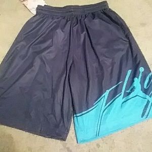 Flight jordan basket ball shorts navy and sky blue