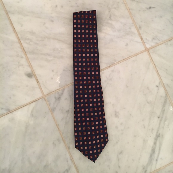 Polo Ralph Lauren Men’s Silk Neck Tie Navy Pattern - Picture 2 of 6