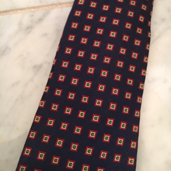 Polo Ralph Lauren Men’s Silk Neck Tie Navy Pattern - Picture 3 of 6