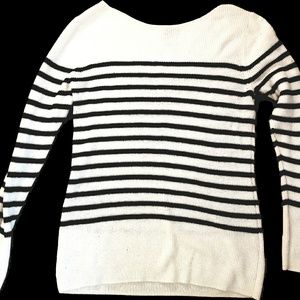 Womens Gap Boatneck Black and White Sweater