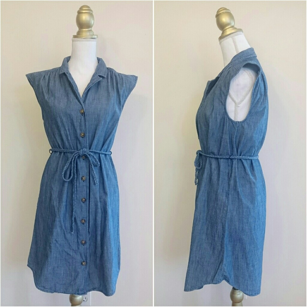 Chambray Shirt Dress