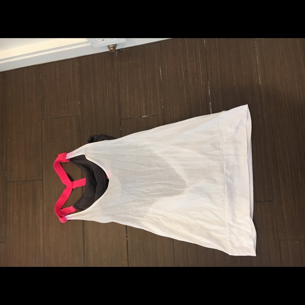 ALO YOGA pink shot & black top S