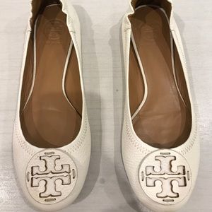 Winter white Tory Burch flats