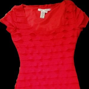 Red Ruffled Max Studio Dress