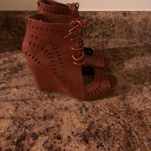 Worn once ankle lace up heals with cutouts