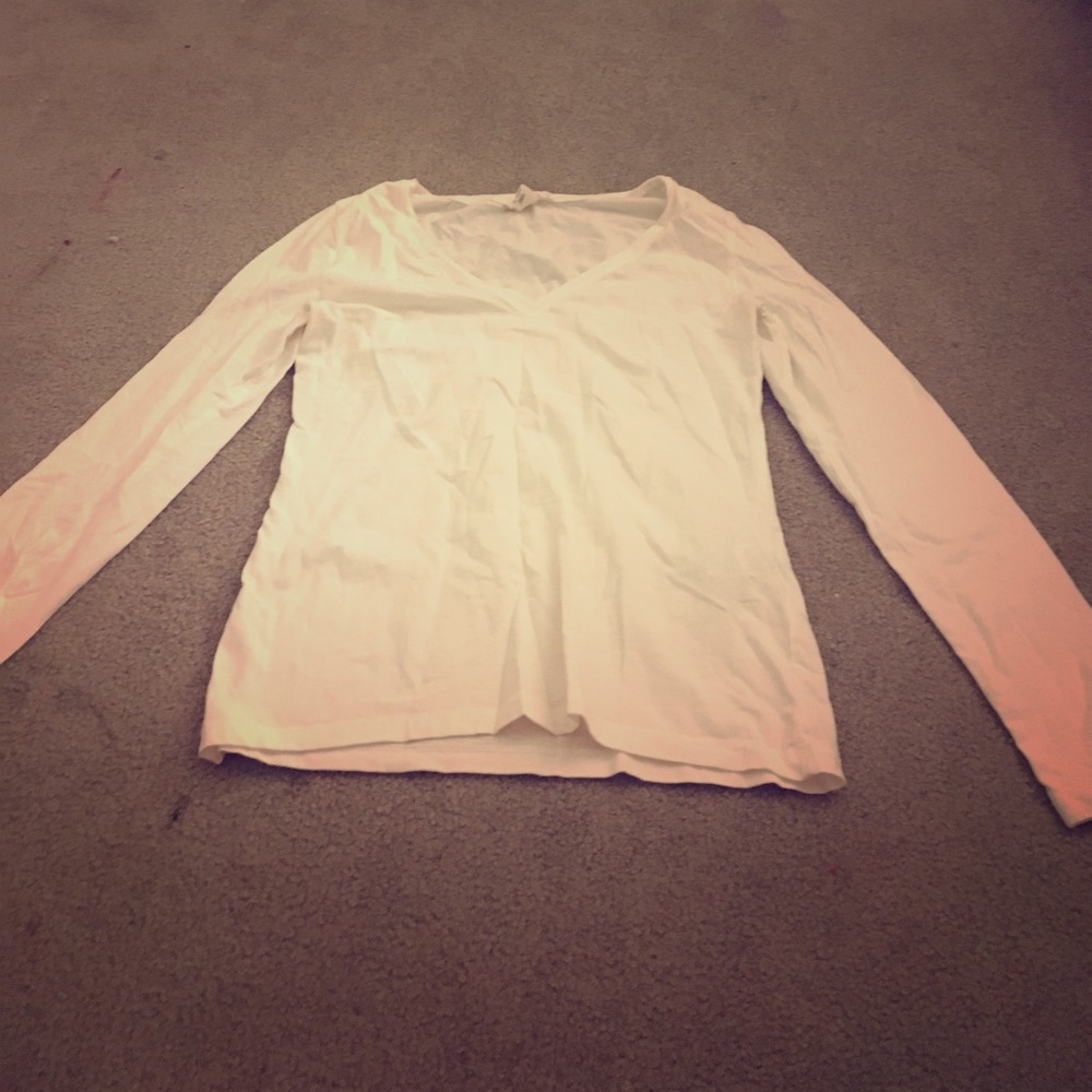 Plain white long sleeve shirt