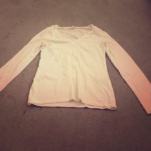 Plain white long sleeve shirt