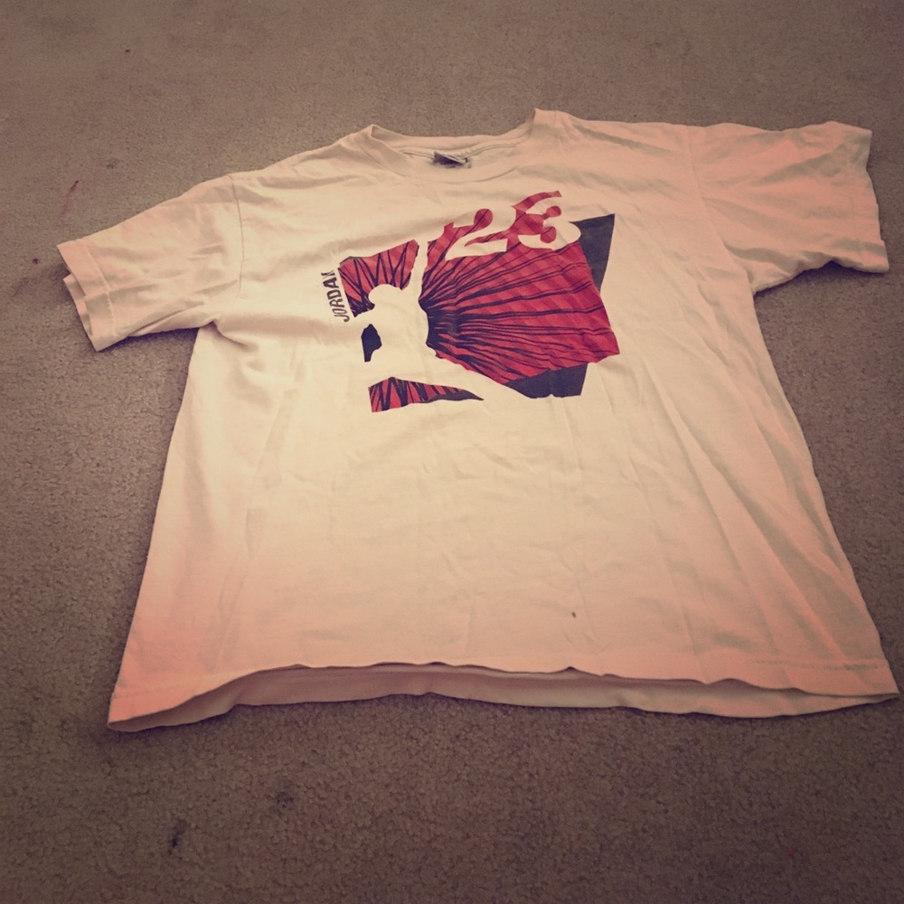 Light pink Jordan’s t shirt