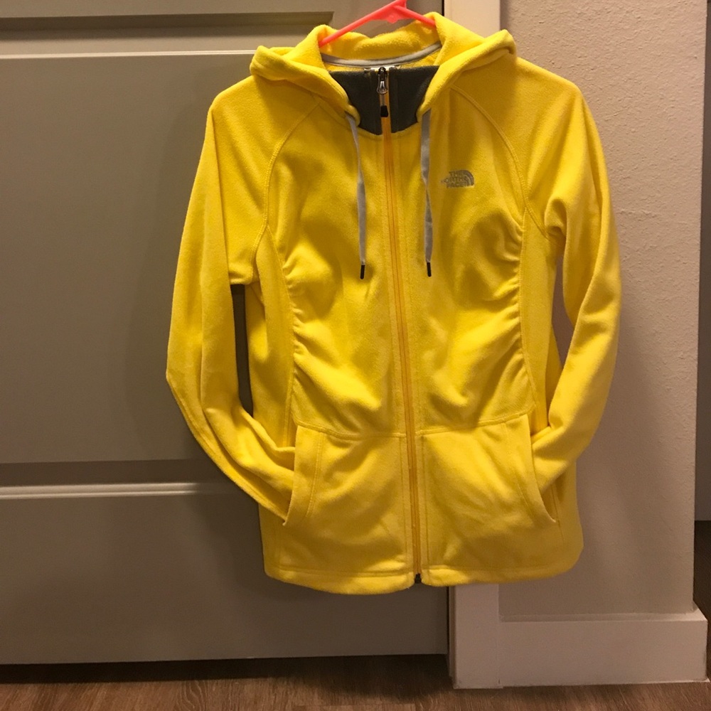 North Face Yellow Zip Up