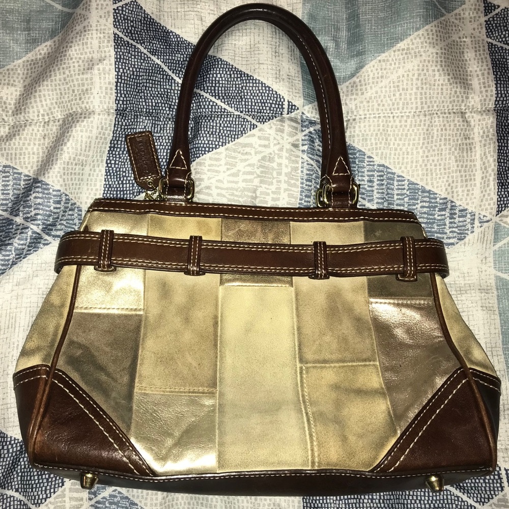 Authentic Coach patchwork satchel - Picture 2 of 8