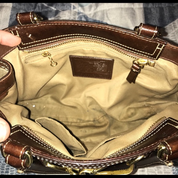 Authentic Coach patchwork satchel - Picture 7 of 8