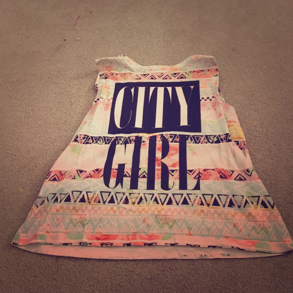 City girl cropped tank top