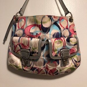 Multi color coach purse