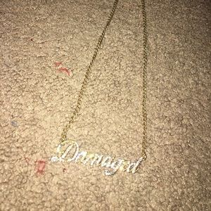 “Damaged” diamond necklace