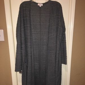 NWOT Lularoe Sarah, Gray Ribbed XL