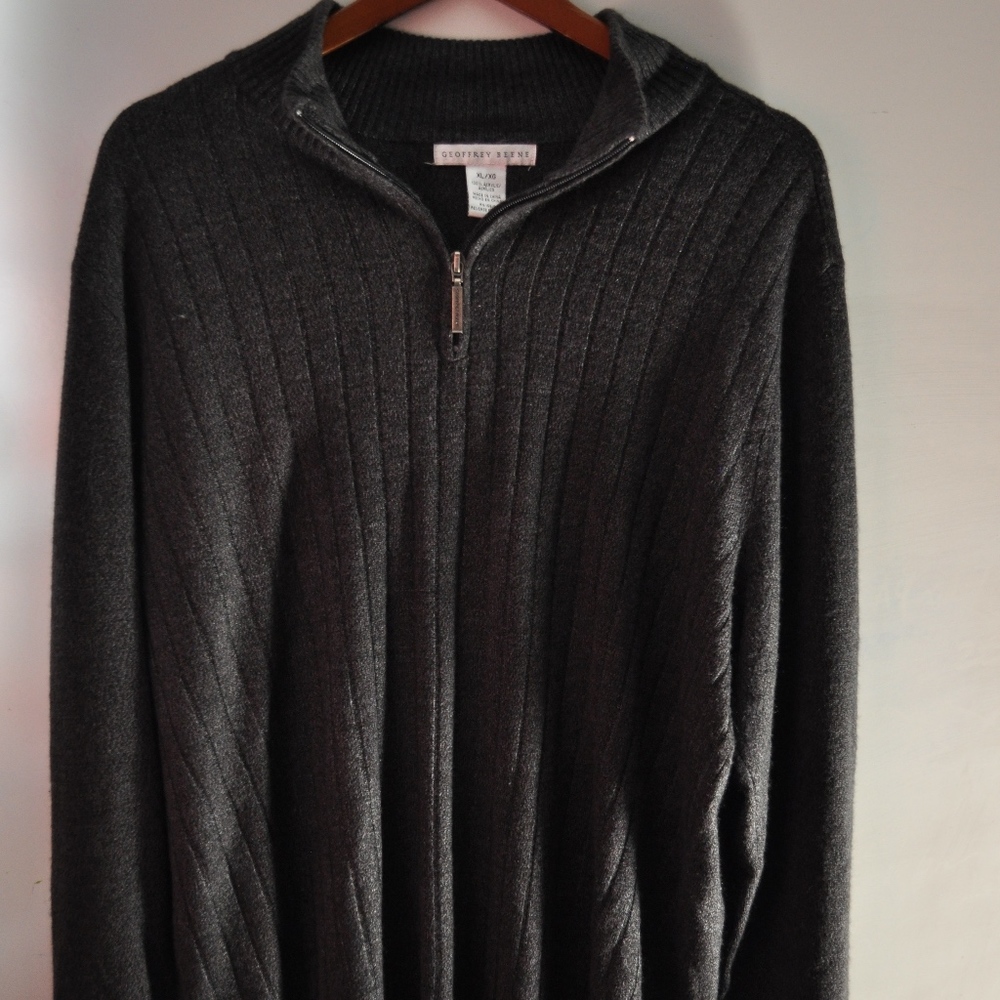 Geoffrey Beene 100% Acrylic Half Zip Sweater XL