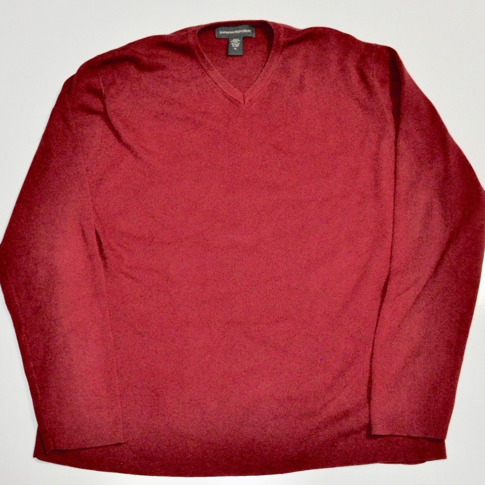 Banana Republic 75% Cotton Red Sweater Size XL